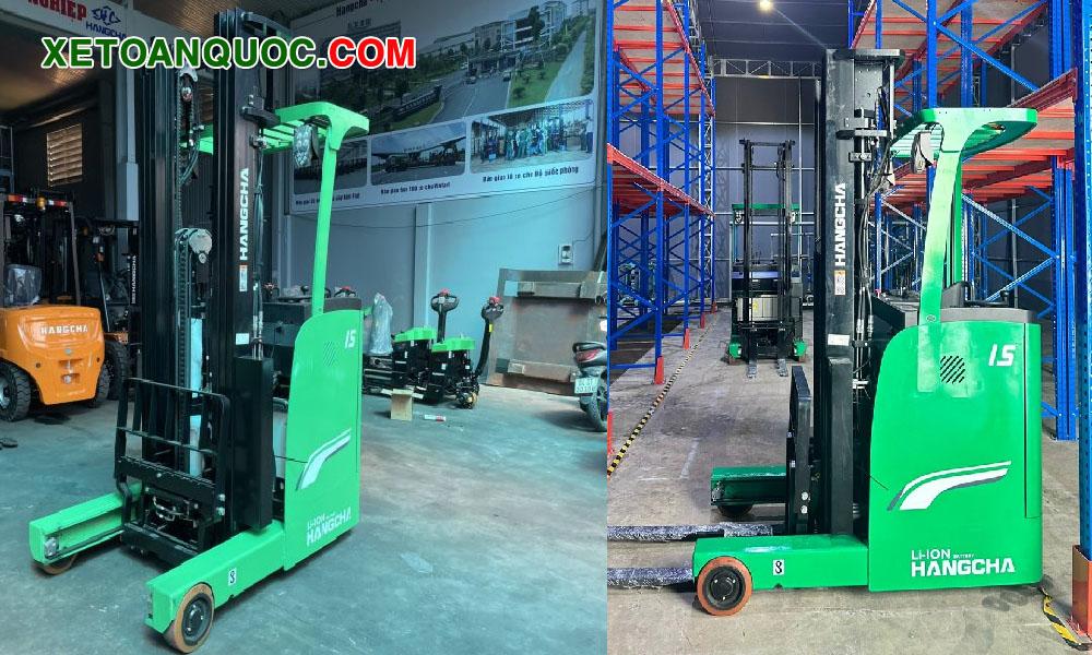 Xe nâng reach truck 1.5 tấn pin lithium 