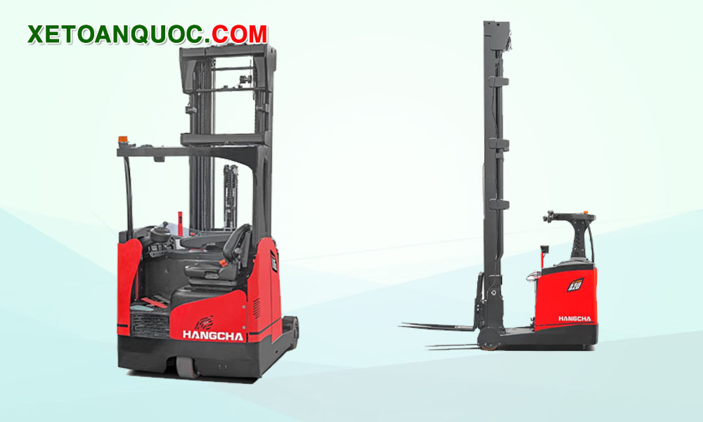 Xe nâng reach truck 2 tấn Axit Hangcha