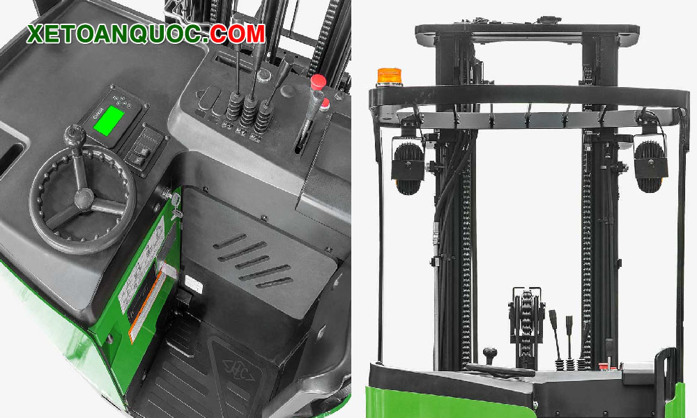 Xe nâng điện reach truck 1.5 tấn pin lithium