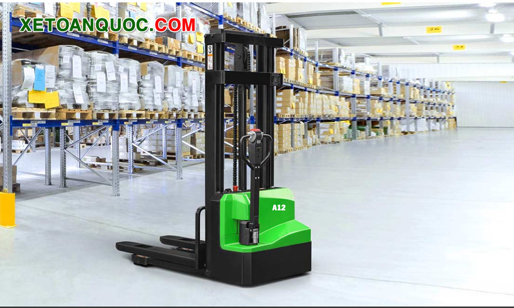 Xe nâng tay điện cao 1.2 tấn pin lithium