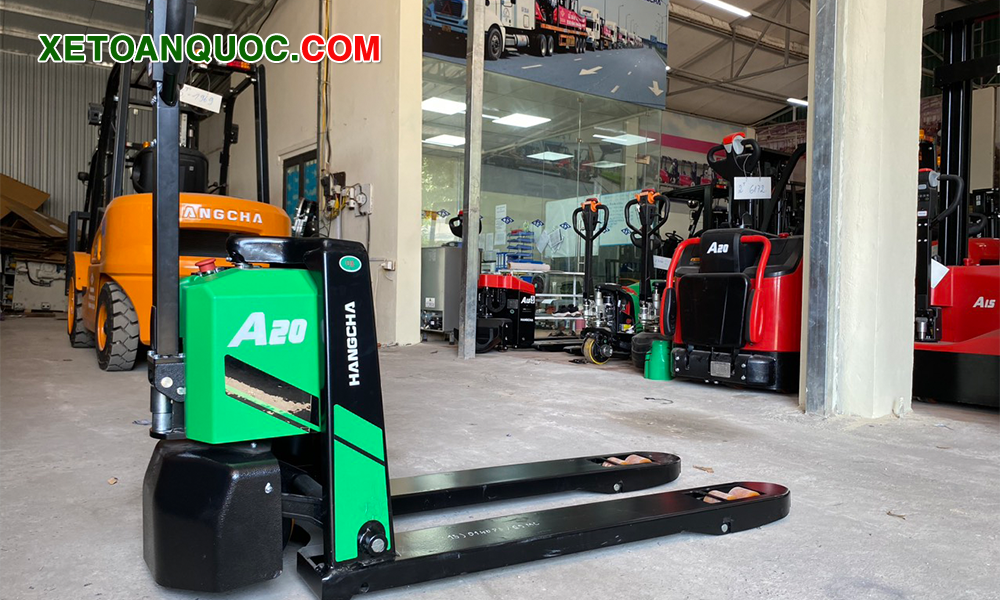 Xe nâng tay điện thấp 2 tấn mini - Lithium
