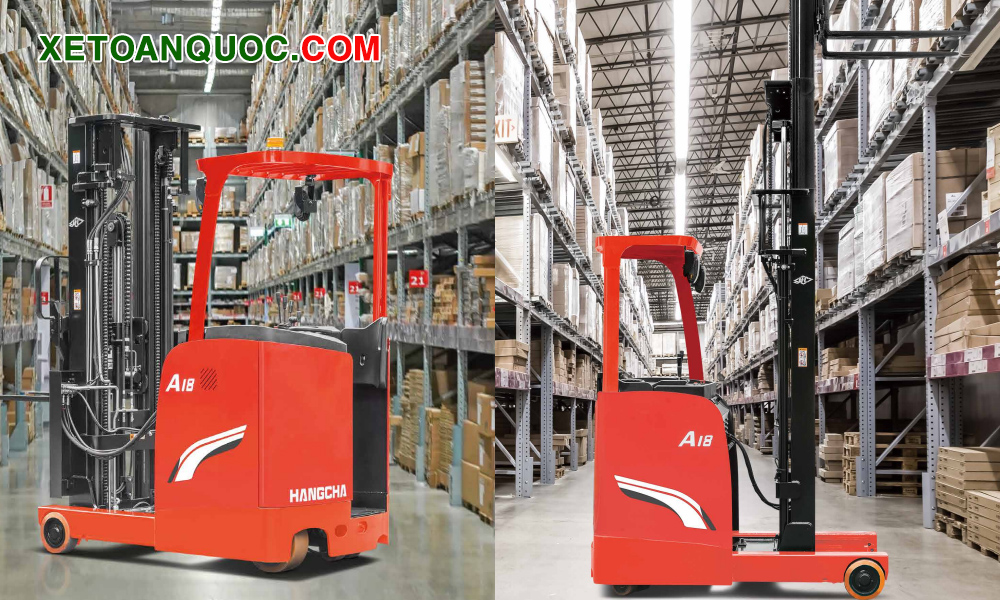Xe nâng reach truck 1.8 tấn đứng lái
