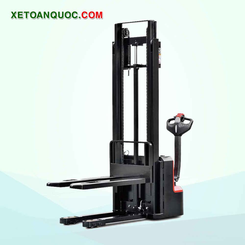 Xe nâng tay điện cao 1 tấn mini - axit