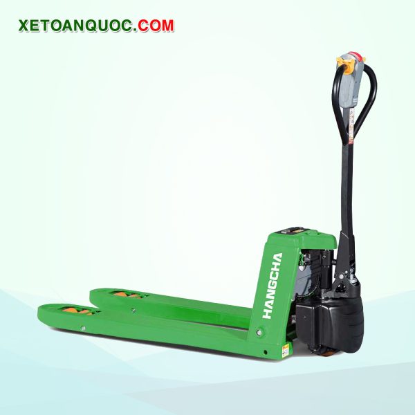 Xe nâng tay điện thấp 1 tấn mini pin Lithium