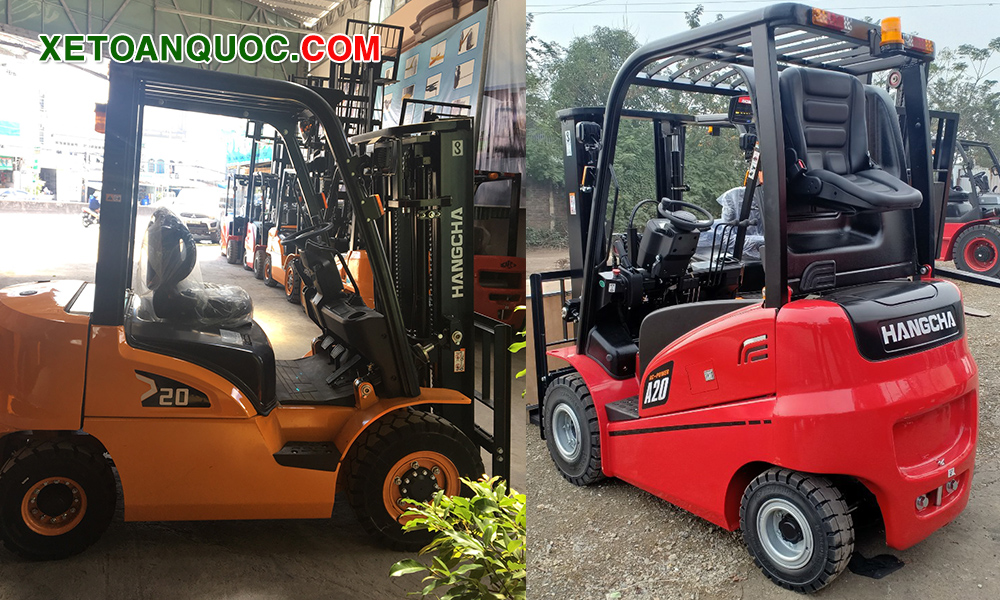 So sánh xe nâng điện và xe nâng dầu