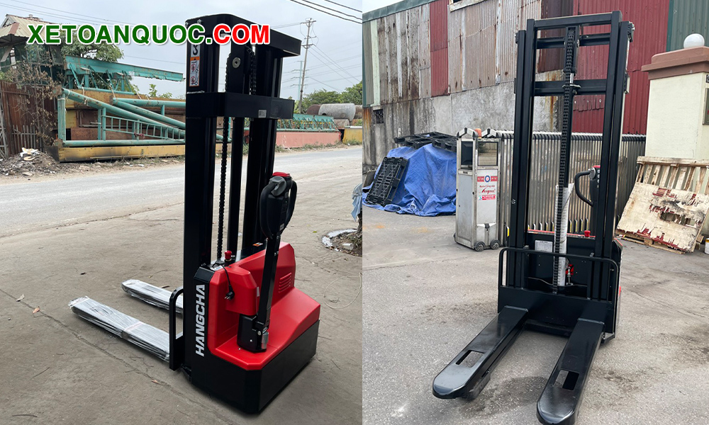 Xe nâng tay cao điện mini