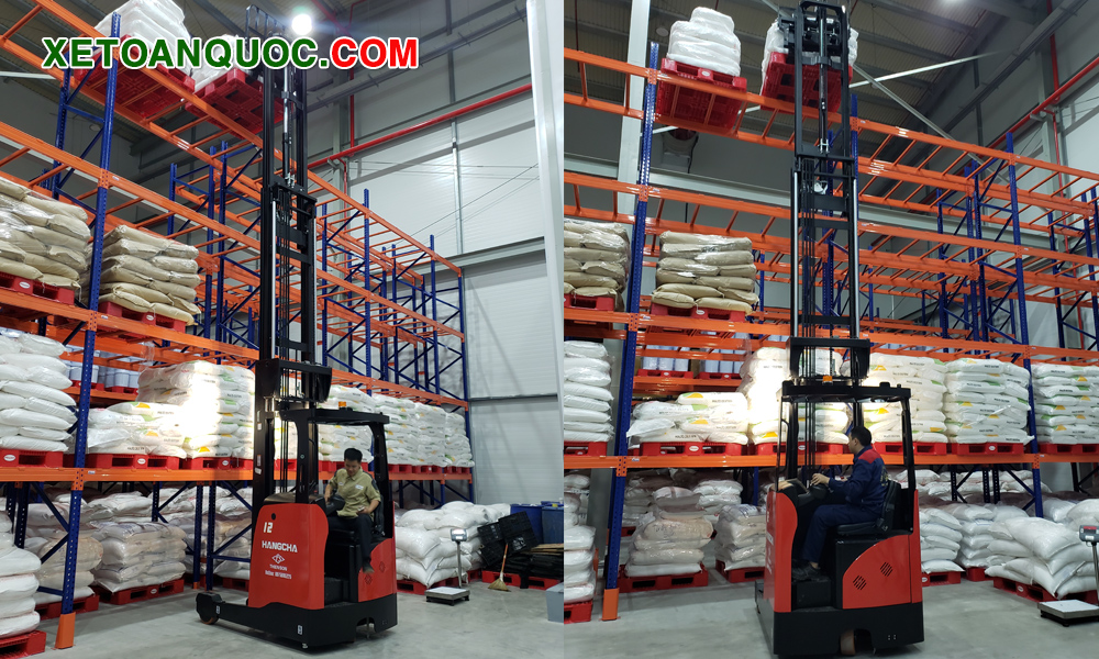Xe nâng reach truck ngồi lái