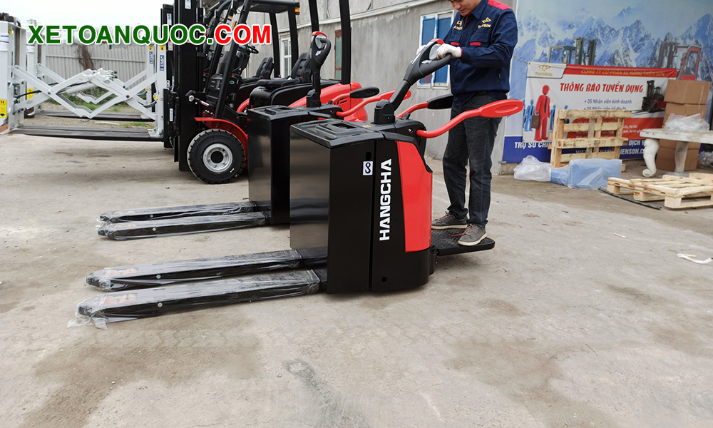 Xe nâng tay điện thấp 2 tấn - Ắc quy axit-chì