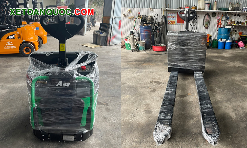 Xe nâng tay điện thấp 3 tấn pin lithium